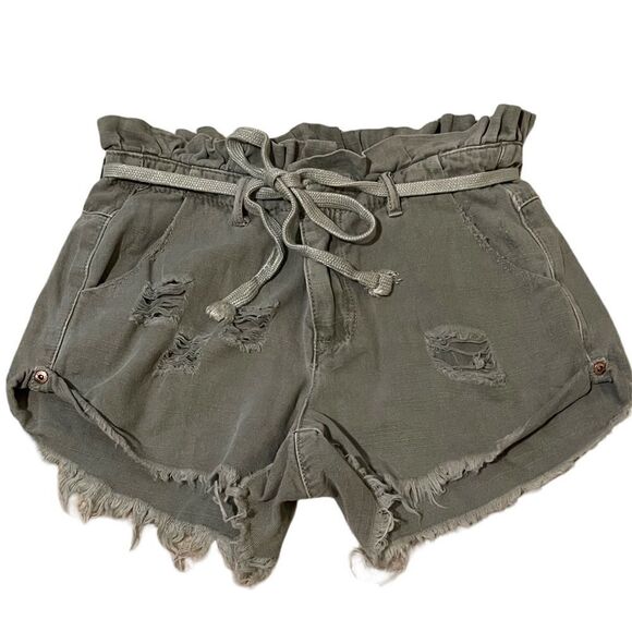 Dance Marvel Army Green Cargo Shorts - Picture 1 of 8